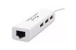 HUB USB 2.0 KANJI KJHUBLAN 3 PUERTOS Y ETHERNET