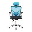 SILLA DE OFICINA ONEBOX OB-SO6 MALLA CON APOYA CABEZA CELESTE