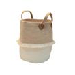 CESTO  LANDON HYPE REDONDO FLECOS  BEIGE Y BLANCO