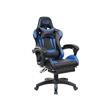 SILLA GAMER LETOS LE-40A CON APOYA PIE NEGRA Y AZUL