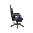 SILLA GAMER LETOS LE-40A CON APOYA PIE NEGRA Y AZUL
