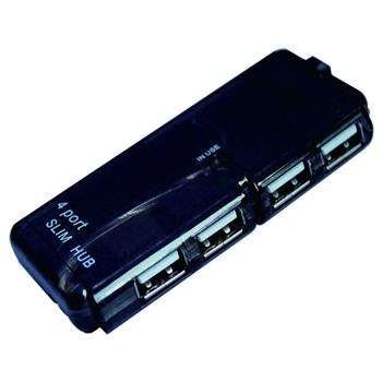 HUB USB 2.0 NETMAK NM-AC05 SLIM 4 PUERTOS NEGRO